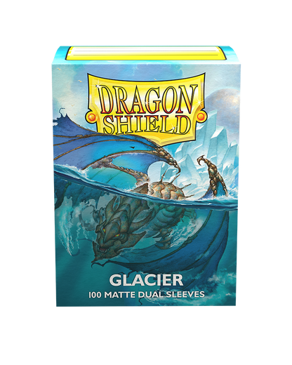 dragon shield matte dual sleeves glacier 100 count
