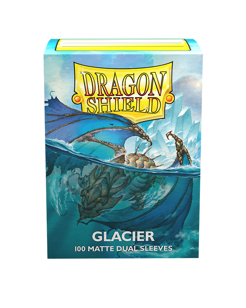 dragon shield matte dual sleeves glacier 100 count