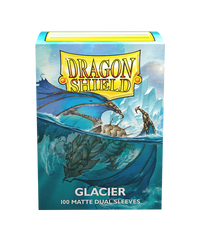 dragon shield matte dual sleeves glacier 100 count