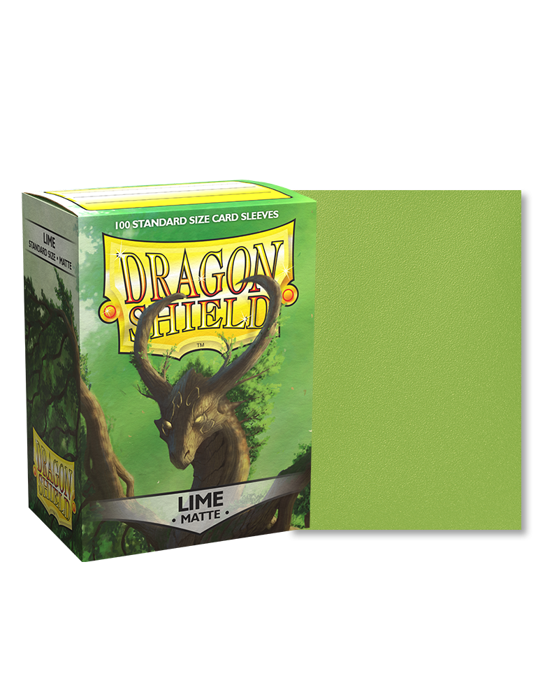 dragon shield matte sleeve lime 100 count