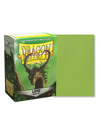 dragon shield matte sleeve lime 100 count