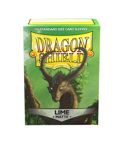 dragon shield matte sleeve lime 100 count
