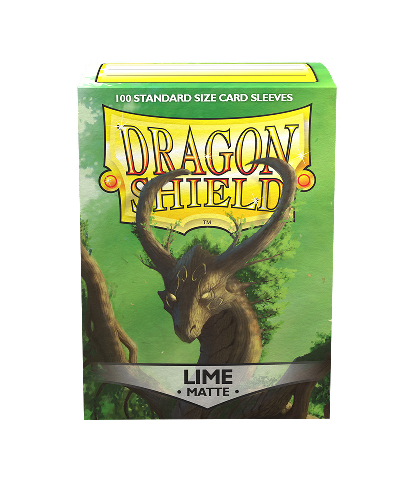 dragon shield matte sleeve lime 100 count