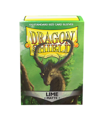 dragon shield matte sleeve lime 100 count