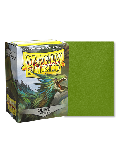 dragon shield matte sleeves olive 100 count