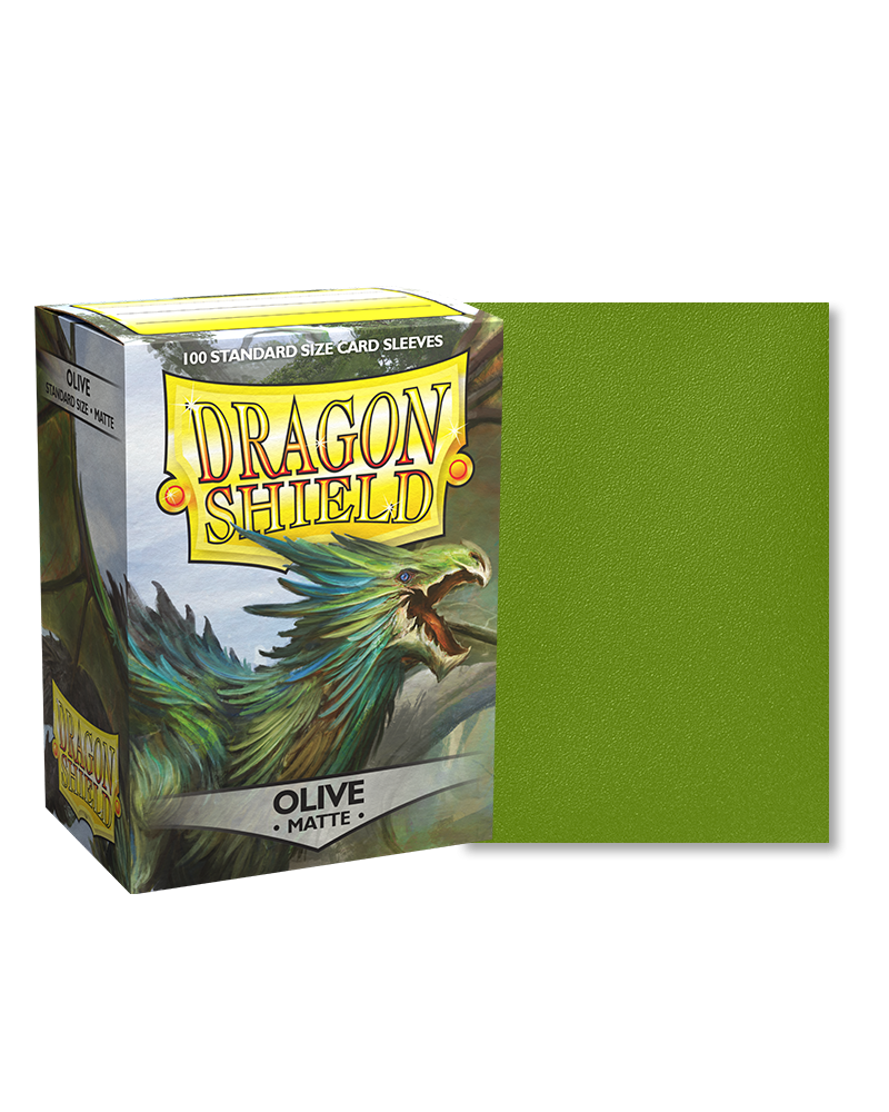 dragon shield matte sleeves olive 100 count