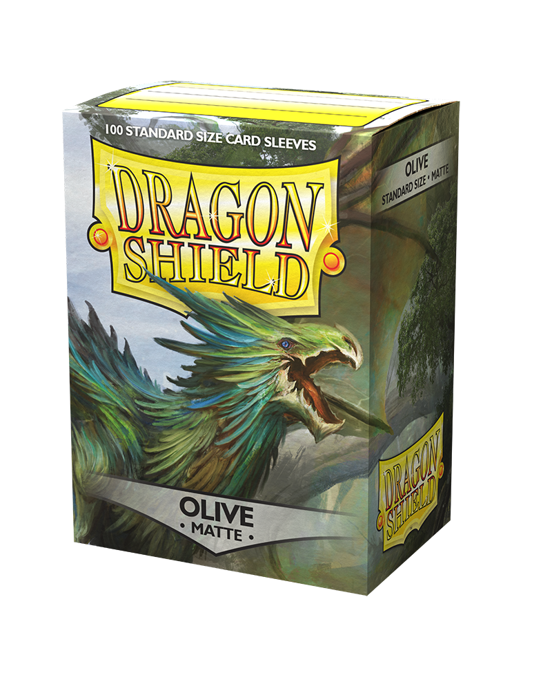 dragon shield matte sleeves olive 100 count