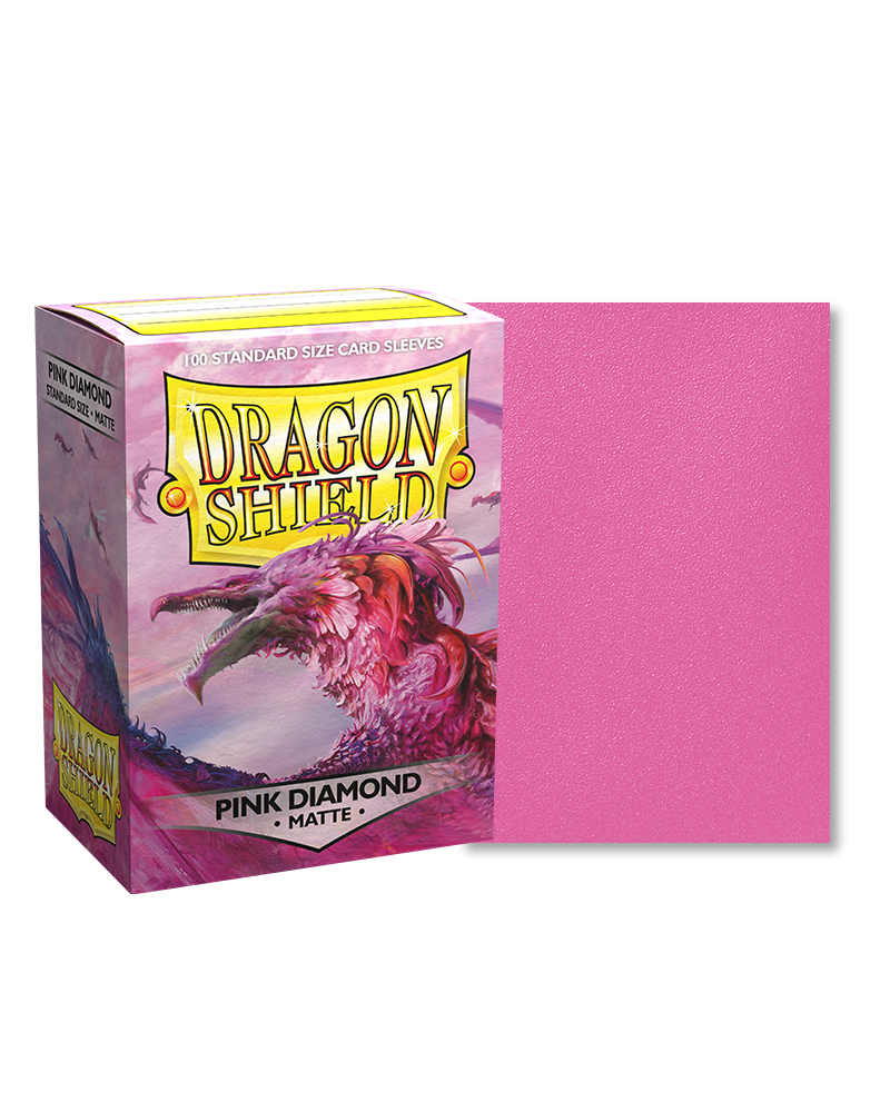 dragon shield matte sleeves pink diamond 100 count