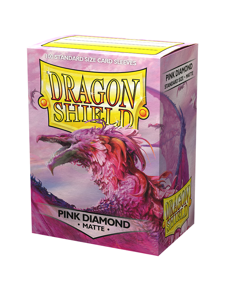 dragon shield matte sleeves pink diamond 100 count