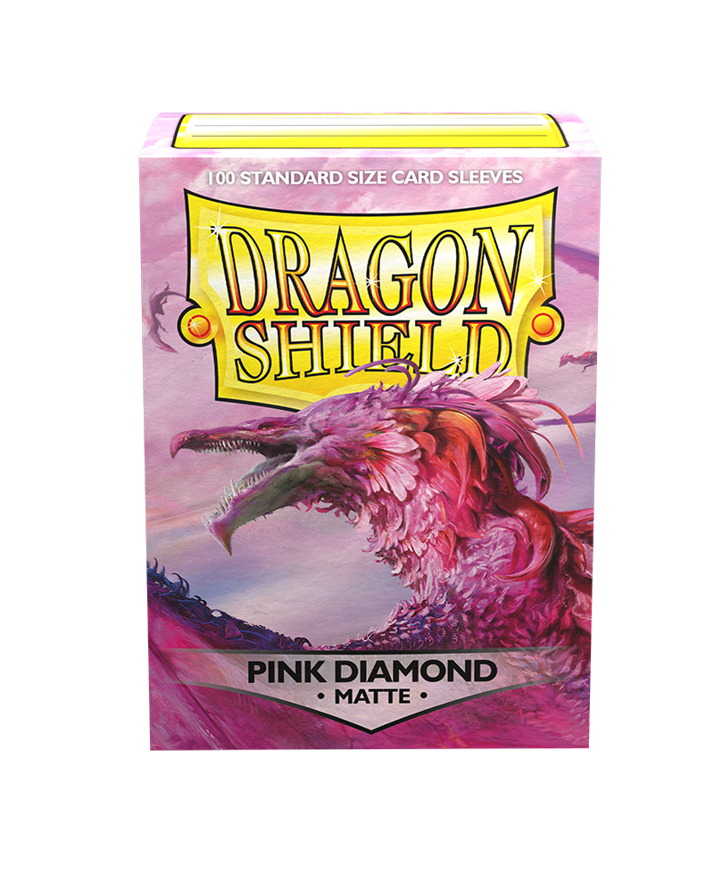 dragon shield matte sleeves pink diamond 100 count