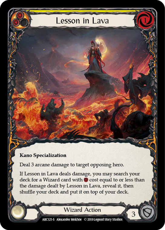 Lesson in Lava [ARC121-S] (Arcane Rising)  1st Edition Rainbow Foil