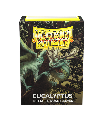 dragon shield matte dual sleeves eucalyptus 100 count