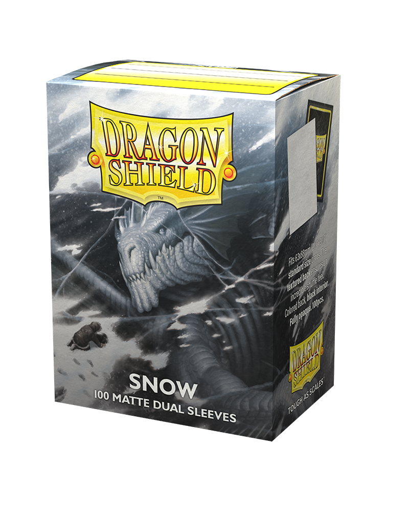 dragon shield matte dual sleeves snow 100 count