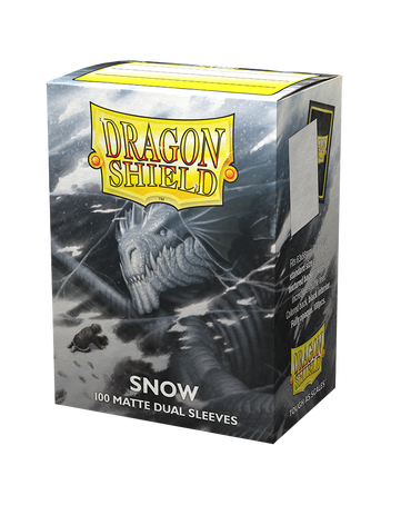 dragon shield matte dual sleeves snow 100 count