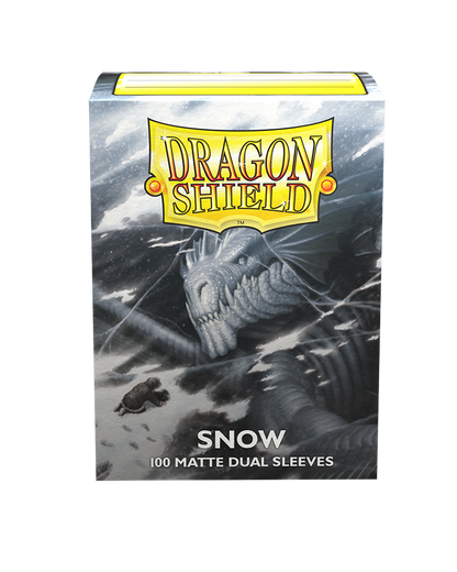 dragon shield matte dual sleeves snow 100 count