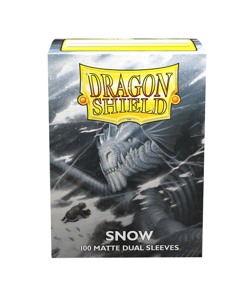 dragon shield matte dual sleeves snow 100 count