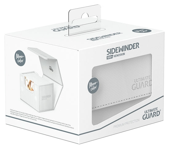 ultimate guard sidewinder 100 xenoskin white premium deck box