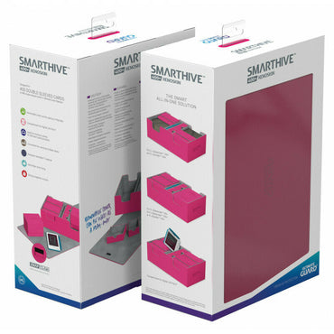 ultimate guard smarthive 400 xenoskin pink card and deck storage box
