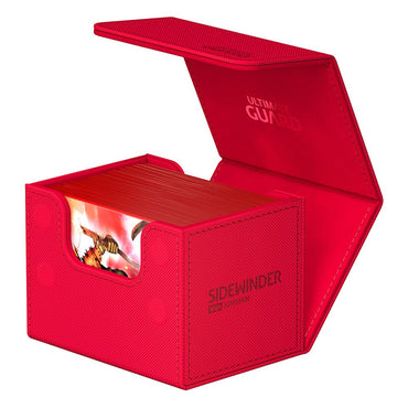 ultimate guard sidewinder 100 xenoskin red premium deck box